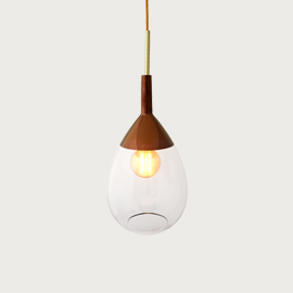 Lute 22cm Pendant Clear Copper